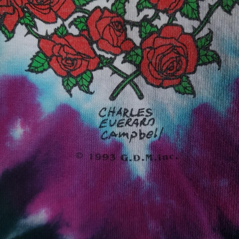Vintage Grateful Dead Shirt Mens XL Tie Dye Seasons Of The Dead Liquid Blue - Picture 7 of 16